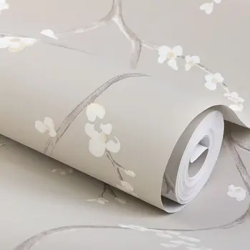 Çiçekli duvar kağıdı Erik Çiçeği Yeni Çin Tarzı Duvar Kağıdı Oturma Odası Çalışma Çay Odası Otel Başucu Arka Plan Duvar Kağıdı