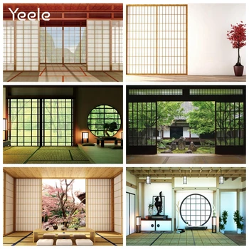 Yeele Oturma Odası Japon Tarzı ev penceresi Iç Portre Fotoğrafçılığı Arka Plan Fotoğraf Fotoğraf Stüdyosu Için Arka Planında