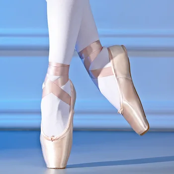 Toptan Dantel-Up bale ayakkabıları Pointe kadın Dans Ayakkabıları Performans Ayakkabıları çocuk Uygulama Dans Ayakkabıları Yetişkin Yumuşak Taban Poin