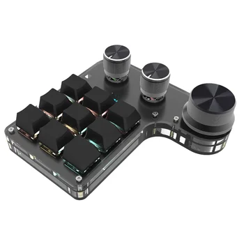 9 Tuşları RGB kablosuz bluetooth Programlama Makro Özel Mini Klavye Oyun Tuş Takımı Mekanik Hotswap Macropad