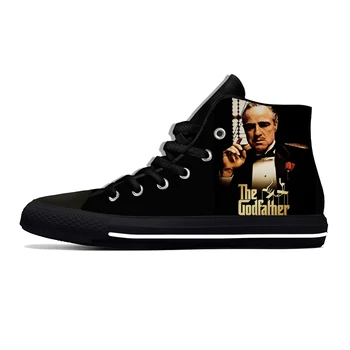 Film Godfather Yüksek Top Sneakers Mens Womens Genç rahat ayakkabılar Tuval koşu ayakkabıları 3D Nefes Hafif ayakkabı