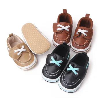 Yenidoğan Bebek Prewalker Kız Erkek rahat ayakkabılar Deri Kaymaz Yumuşak Taban Bebek Yürüyor İlk Yürüyüşe 0-18M