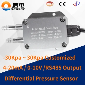 Küçük Diferansiyel Basınç Sensörü-10Kpa ~10Kpa Hava Rüzgar Basınç Verici 4-20mA 0-10V RS485 LED / LCD dijital ekran