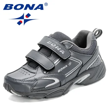 BONA 2023 Yeni Tasarımcılar Hafif Spor Ayakkabı Kızlar İçin nefes alan günlük ayakkabılar Erkekler için Rahat Koşu spor ayakkabı Çocuk Yumuşak