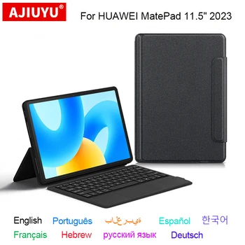 Akıllı Klavye Kılıf İçin HUAWEİ MatePad 11.5 İnç 2023 Kapak BTK-W00 Tablet PC Bluetooth Klavye Standı Kılıfları TPU Kabuk Funda