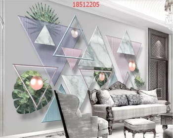 beibehang Özel boyut Orijinal 3d modern minimalist geometrik mermer mozaik TV arka plan duvar dekoratif boyama duvar kağıdı