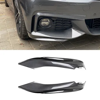 Karbon Fiber Araba Ön Tampon Yan Splitter Kapağı Hava Firar Emme Spoiler Canard Dudak ABS BMW F32 F33 F36 M-Tech 2014-2020