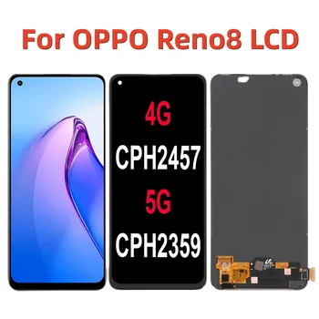 Orijinal AMOLED OPPO Reno8 5G CPH2359 lcd ekran dokunmatik ekranlı sayısallaştırıcı grup OPPO Reno 8 4G CPH2457 Ekran