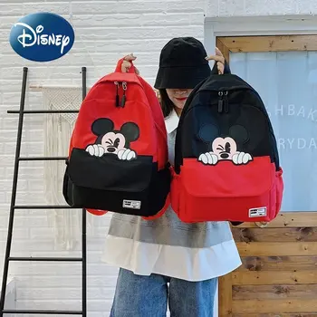 Disney Çocuk Sırt Çantaları Kız Öğrenciler için Okul Çantaları Su Geçirmez Naylon Büyük Kapasiteli Sevimli Mickey Mouse Mini Sırt Çantası Kawaii