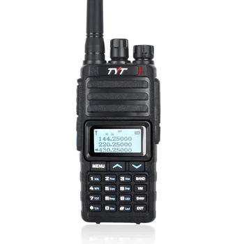 tri band walkie talkie Karıştırıcı UHF VHF 128ch 220-260MHz 136-174 & 400-470MHz el İki yönlü telsiz TYT TH-350 alıcı-verici