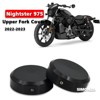 Üst Çatal Somun Kapağı Nightster 975 Aksesuarları Değiştirin Motosiklet Üst Çatal Kök Kapakları Siyah RH975 2022-2023