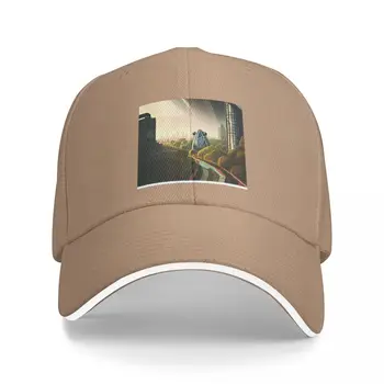 Beyzbol şapkası Erkekler Kadınlar İçin aracı Bant Kentsel Fütüristik İniş Bölgesi / Şık Şehir Manzarası Çay Şapkaları Boonie Şapkalar Plaj Çıkış