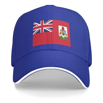 Aracı Bant Bayrağı Bermuda Unisex beyzbol şapkası Uyar Erkekler Kadınlar Ayarlanabilir Baba Şapka Sandviç Bill Kap