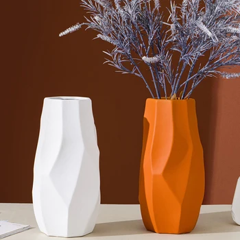 Çiçekli seramik vazo Tasarım Estetik Beyaz Mantar Büyük Zemin Vazo saksı İskandinav Hogar Y Decoracion Aksesuarları Ev
