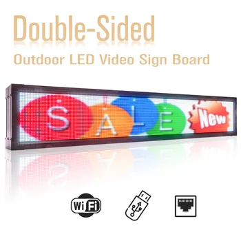 P8 Açık Dijital LED Ekran Kartı Özelleştirilmiş LED Ekranlar Video İçin Tam Renkli LED Ekran Paneli Çift Taraflı