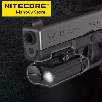 Nitecore NPL20 460 Lümen Taktik Silah lambası Kompakt Ray Dağı LED Ordu El Feneri Taktik Spot Su Geçirmez, CR123A Pil
