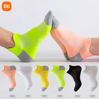 Xiaomi 5pairs Koşu Çorap Erkekler Kadınlar Profesyonel spor çoraplar Açık Maraton Basketbol Bisiklet Futbol Kavrama Çorap Çabuk kuru