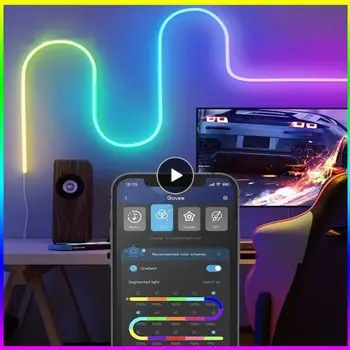 App Kontrolü Led Şerit Neon ışıkları Tuya Neon Burcu Bant Rgb Zamanlama Akıllı Lamba Alexa Google Ev İle Çalışmak