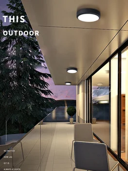 LED tavan ışık bahçe binaları lamba 18 W harici ev dekorasyon dış mekan ışıkları balkon banyo aydınlatma armatürü alüminyum