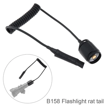 Tam Metal 2 düğmeli uzak basınç anahtarı ışık aksesuarları için Fit B158 Zumlanabilir LED El feneri Taktik Açık Avcılık El Feneri