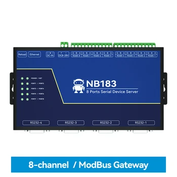 Modbus Ağ Geçidi RS485 RS232 to RJ45 Seri Sunucu Ethernet Şeffaf İletim NB183S TCP UDP MQTT HTTP Watchdog