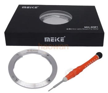 Meike MK-EM1 lens adaptörü Halka Sony E Dağı NEX-3/5/5n/6/7/F3 / 5R NEX-VG10 A7 a9 A7R A6000 A5100 A5000 a6500 a6300 kamera