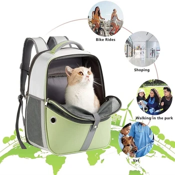 Evcil hayvan taşıyıcı Çanta Açık Taşınabilir Katlanabilir Kedi Köpek Nefes seyahat sırt çantası evcil hayvan sırt çantası Oxford FabricMesh Seyahat Katlanabilir