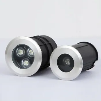 Kısılabilir 3W 9W LED yeraltı ışık 110V 220V DC12V Inground Lambalar LED zemin Yolu Gömülü Yard Peyzaj Gömme Spot aydınlatma