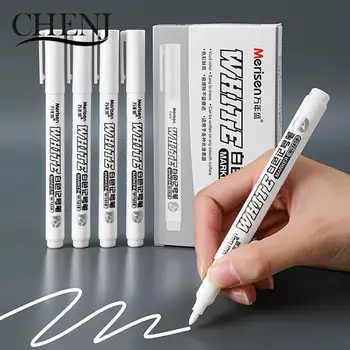 1 Adet Beyaz işaretleyici kalem Alkol Boya Su Geçirmez Lastik Boyama Grafiti Kalemler Kalıcı Jel Kalem Kumaş Ahşap Deri İşaretleyici
