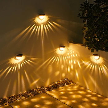 LED güneş ışığı su geçirmez açık bahçe ışıkları geçit avlu balkon LED teras güneş ışıkları peyzaj ışığı duvar lambası