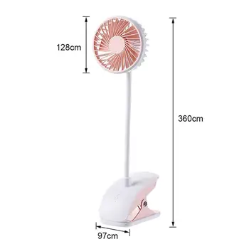 El Klip Fan Mini Taşınabilir Esnek Bükülebilir USB Şarj Dilsiz Klip Fan Bebek Arabası yatağı Yurt