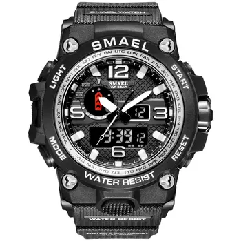 Smael'in popüler elektronik saat erkekler için spor su geçirmez çok fonksiyonlu büyük arama elektronik saat