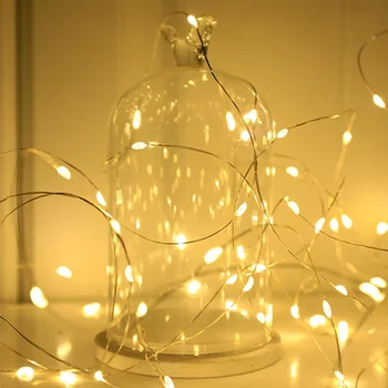 Açık Peri ışıkları Noel Düğün Garland ışık 1-10M USB pil LED Dize İşıklar Bakır tel lambası Parti Dekorasyon