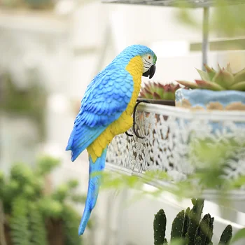 Bahçe balkon papağan pot kolye asılı dekorasyon reçine artefakt yaratıcı hayvan ev süsler
