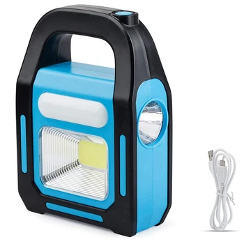 5X3 İn 1 Güneş USB şarj edilebilir COB LED kamp feneri, Şarj Cihazı, Su Geçirmez acil durum ışığı LED ışık