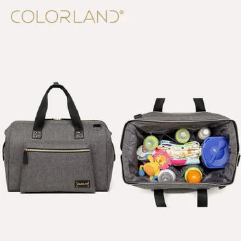 Colorland Mumya Analık Bez Torba Marka Büyük Kapasiteli Bebek Çantası Seyahat Sırt Çantası Hemşirelik Çantası