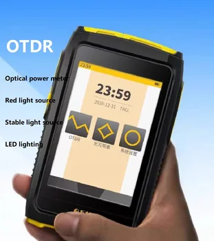 Mini OTDR Aktif Fiber Canlı Test 1550nm 20dB Optik Reflectometer Dokunmatik Ekran OPM VFL OLS ıOLA Olay Harita Test Cihazı