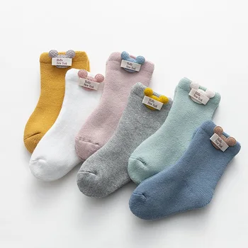 Kış Bebek Çorap Sevimli Karikatür Kalınlaşmak Bebek Çorap Bebek Sıcak Havlu Çorap Bebek Çorap Kız Yenidoğan Aksesuarları Bebek Kız