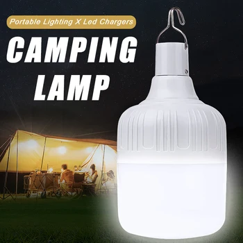 Taşınabilir kamp ışıkları USB şarj edilebilir led lamba acil durum ışıkları yüksek güç çadır aydınlatma el feneri ekipmanları ampul açık