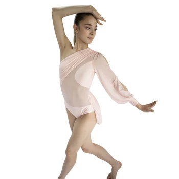 Perakende WholesaleNylon / Likra Örgü Modern Dans performansı takım elbise uygulama takım elbise Uzun kollu Kişiselleştirilmiş dans performansı giyim