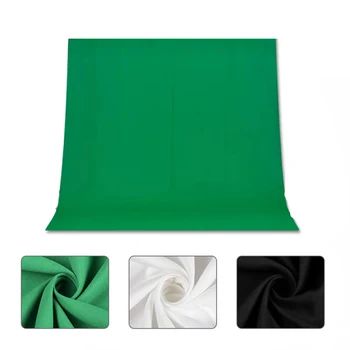 Fotoğraf Yeşil Ekran Arka Planında Yeşil / Beyaz / Siyah / Mavi / Gri Muslin Polyester-pamuk Profesyonel Fotoğraf Stüdyosu için Arka Plan