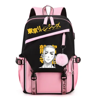 Tokyo Revengers Karikatür Baskı Sırt Çantası Çocuk Sırt Çantası Açık Seyahat Çantası Rahat Çanta Genç Öğrenci okul çantası Erkek Kız Çantası