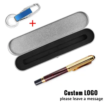 1 adet Özel Özel Logo Metal Tükenmez Kalemler Moda İş İmza Kalemler Tüm Bakır Kalem Klipleri Tükenmez Kalem Yüksek Dereceli Hediyeler