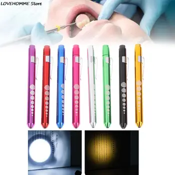 1 ADET LED el feneri Çalışma ışığı İlk Yardım Kalem ışıklı fener Lambası Öğrenci Ölçer Ölçüm Taşınabilir Tıbbi Kalem ışığı