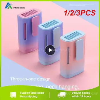 1/2/3 ADET Mini Boyun Fanı Taşınabilir Bladeless USB Şarj Edilebilir Dilsiz Spor Hayranları için Açık Ventilador Taşınabilir Soğutma Jöle