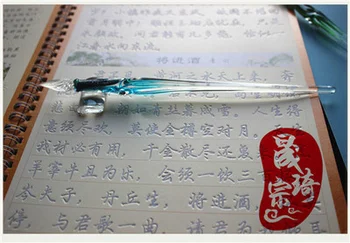 Japon ve Kore kırtasiye yaratıcı el yapımı yüksek kaliteli cam divit kalem