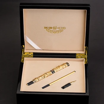 KAHRAMAN dolma kalem 2000 mürekkep kalem 12K Altın kalem Metal Koleksiyonu imza kalem hediye Kutusu hediye Veren
