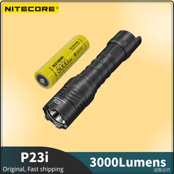 NİTECORE P23i LED Taktik El Feneri 3000 Lümen Yüksek Güçlü Şarj Edilebilir Torch Fener 21700 NL2150HPI Pil