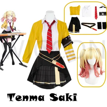 Proje Sekai Renkli Sahne Feat Tenma Saki Sevimli Kız Kıyafetler Anime Cosplay Kostümleri Rol Yapma Üniforma
