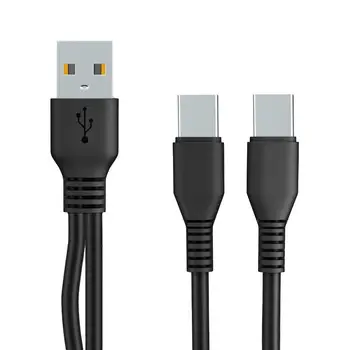 USB 2.0 Tip-A Erkek İki Bir Veri Kablosu Çift Uçlu Tip - c Çok fonksiyonlu şarj kablosu Samsung İçin Xiaomi İçin